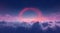 Ethereal Whirlpool: Neon-Infused Cloud Ring in Deep Space