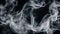 Ethereal White Smoke Swirls on Dark Background