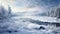 Ethereal Winter Landscape: Quebec Province Nature Scene