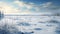 Ethereal Winter Landscape: Serene Frozen Lake In Quebec Province