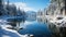 Ethereal Winter Wonderland: Aerial Serenity