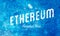 Ethereum Accepted Here Retro Design White On Light Blue