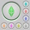 Ethereum classic digital cryptocurrency push buttons