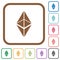 Ethereum classic digital cryptocurrency simple icons