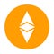 Ethereum Classic icon for internet money. Crypto currency symbol. Blockchain based secure cryptocurrency. Vector