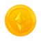 Ethereum coin, great design for any purposes. Crypto currency, crypto currency coin