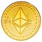 Ethereum coin isolated