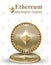 Ethereum coin Vector realistic cryptocurrency designs