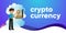 Ethereum crypto currency flat colorful poster