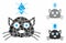 Ethereum crypto kitty Mosaic Icon of Humpy Parts