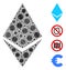 Ethereum Crystal Collage of CoronaVirus Elements