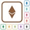 Ethereum digital cryptocurrency simple icons