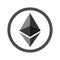 Ethereum sign flat icon for internet money