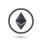 Ethereum symbol chrystal illustration