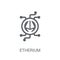 etherium icon. Trendy etherium logo concept on white background