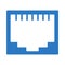Ethernet glyph color flat vector icon