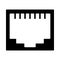 Ethernet glyph flat vector icon