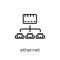 Ethernet icon. Trendy modern flat linear vector Ethernet icon on