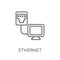 Ethernet linear icon. Modern outline Ethernet logo concept on wh