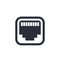 Ethernet, network port icon