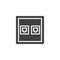 Ethernet socket vector icon