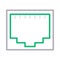 Ethernet thin line color vector icon