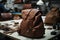 The ethical concerns surrounding leather bag production, created with Generative AI technology