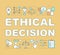 Ethical decision word concepts banner