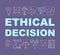 Ethical decision word concepts banner