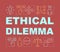 Ethical dilemma word concepts banner