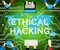 Ethical Hacking Data Breach Tracking 2d Illustration