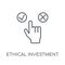 Ethical investment linear icon. Modern outline Ethical investmen