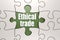 Ethical trade word on jigsaw puzzle