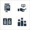 ethics line icons. linear set. quality vector line set such as competition, corporate, values