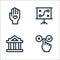 ethics line icons. linear set. quality vector line set such as dilemma, courthouse, strategy