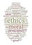 Ethics and principles word cloud