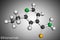 Ethionamide molecule. It is antitubercular agent, antibiotic, used to treat tuberculosis. Molecular model