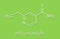 Ethionamide tuberculosis drug molecule. Skeletal formula.