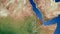 Ethiopia Eritrea Sudan yemen aden gulf map 3D rendering