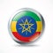 Ethiopia flag button