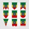 Ethiopia Flag in Different shapes, Flag of Ethiopia in Various Shapes