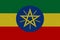 Ethiopia flag painted on paper