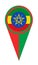 Ethiopia Map Pointer Location Flag