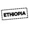 ETHIOPIA stamp on white