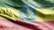 Ethiopia textile flag waving on the wind loop