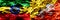 Ethiopia vs Bhutan, Bhutanese colorful smoke flags placed side by side.
