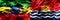 Ethiopia vs Kiribati colorful smoke flags placed side by side.