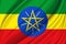 Ethiopia waving flag illustration.