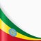 Ethiopian flag background. Vector illustration.