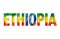 Ethiopian flag text font